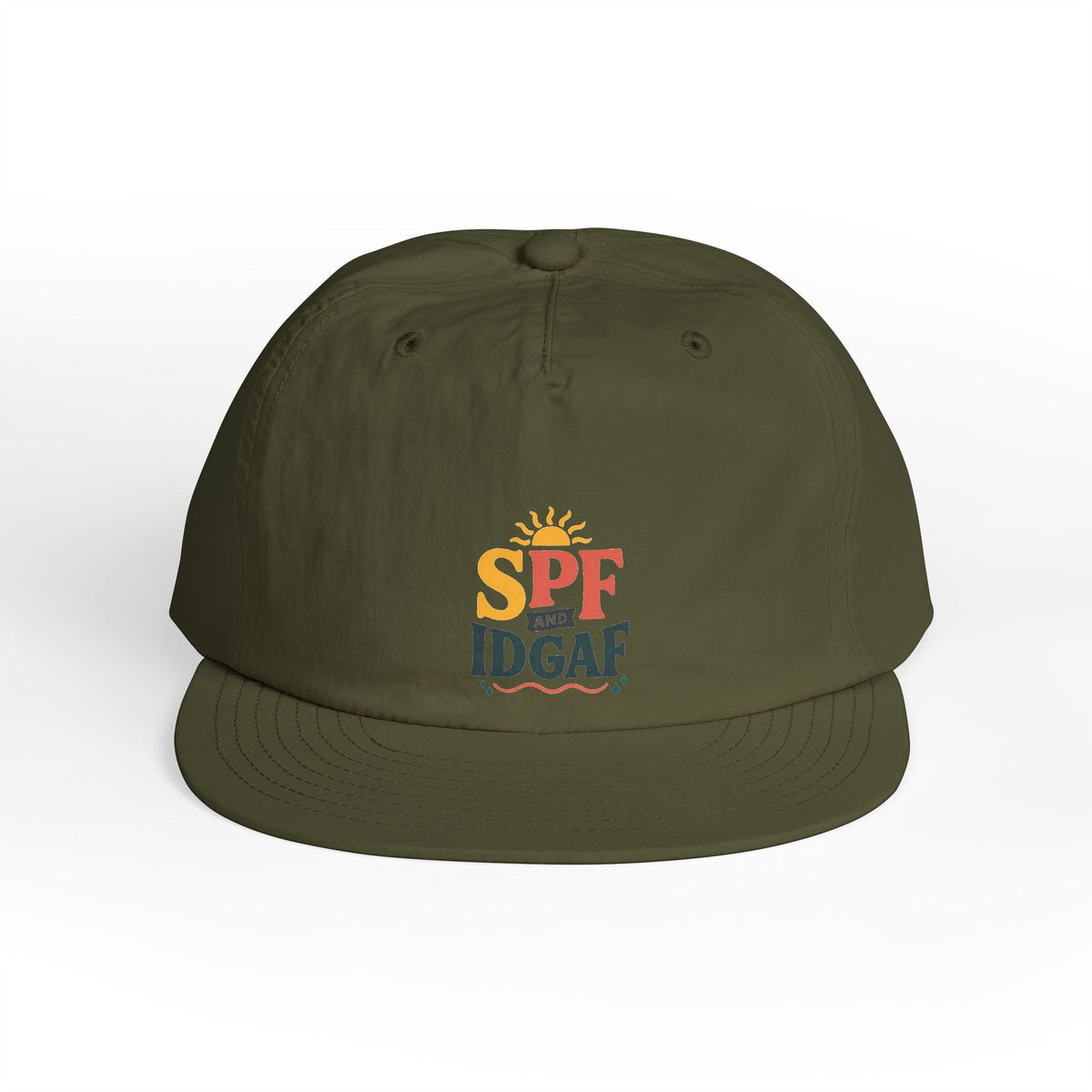 SPF IDGAF Surf Cap | Retro Sun Typography Hat