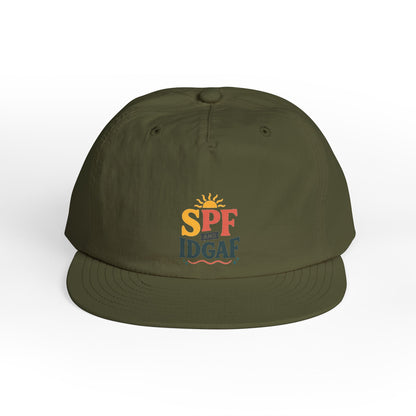 SPF IDGAF Surf Cap | Retro Sun Typography Hat