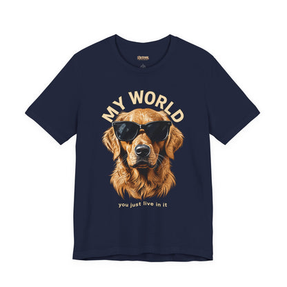 My World Golden Retriever Sunglasses T-Shirt