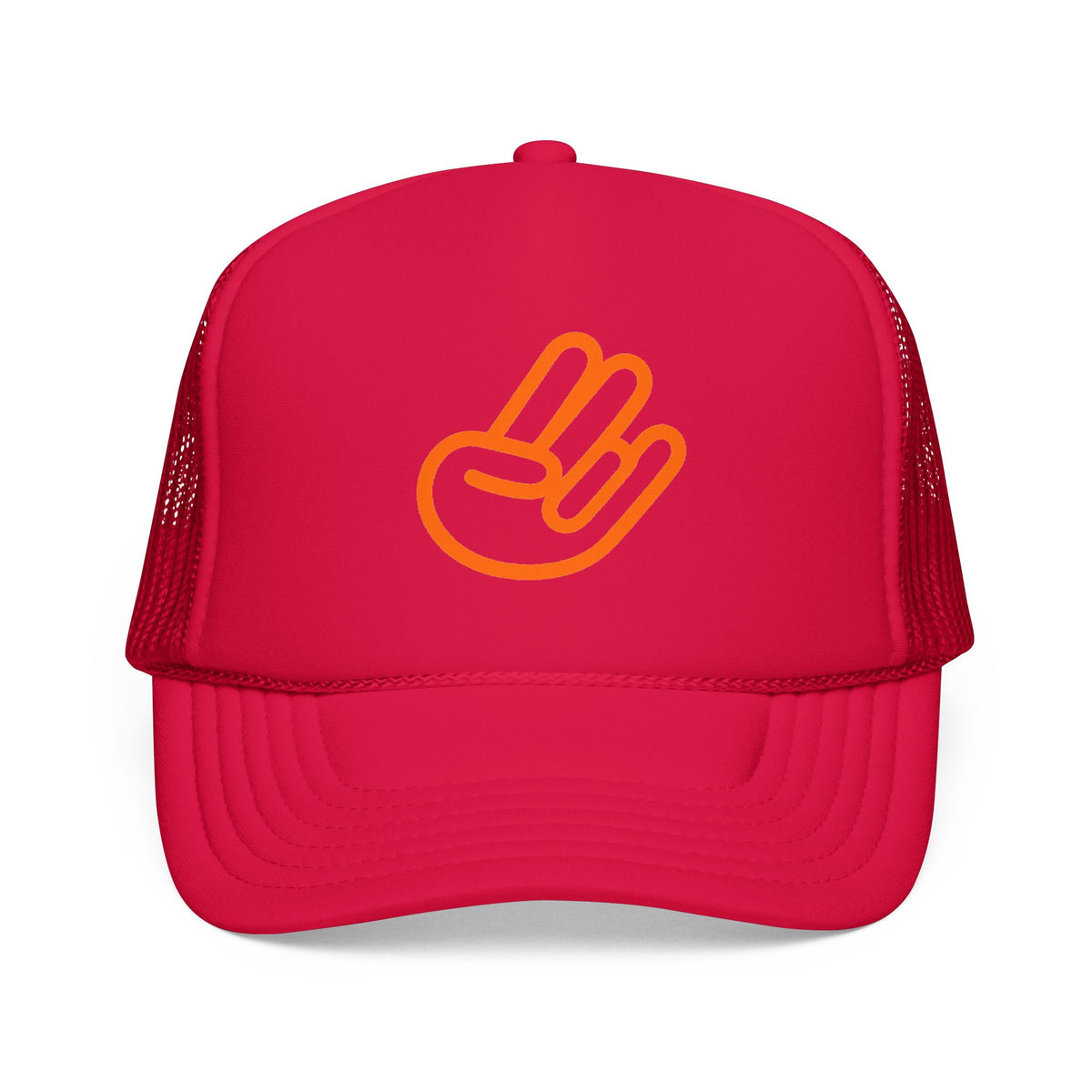 Shocker Foam Trucker Hat — Retro Orange Surf Vibe Mesh Cap