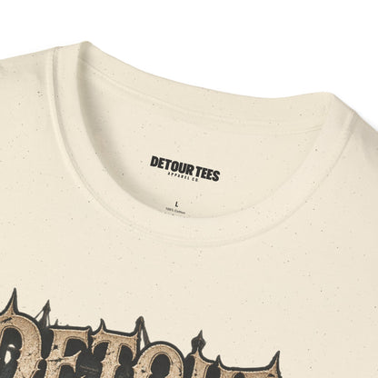 Detour Skull T-Shirt — "Take the Long Way" Vintage Biker Graphic Tee