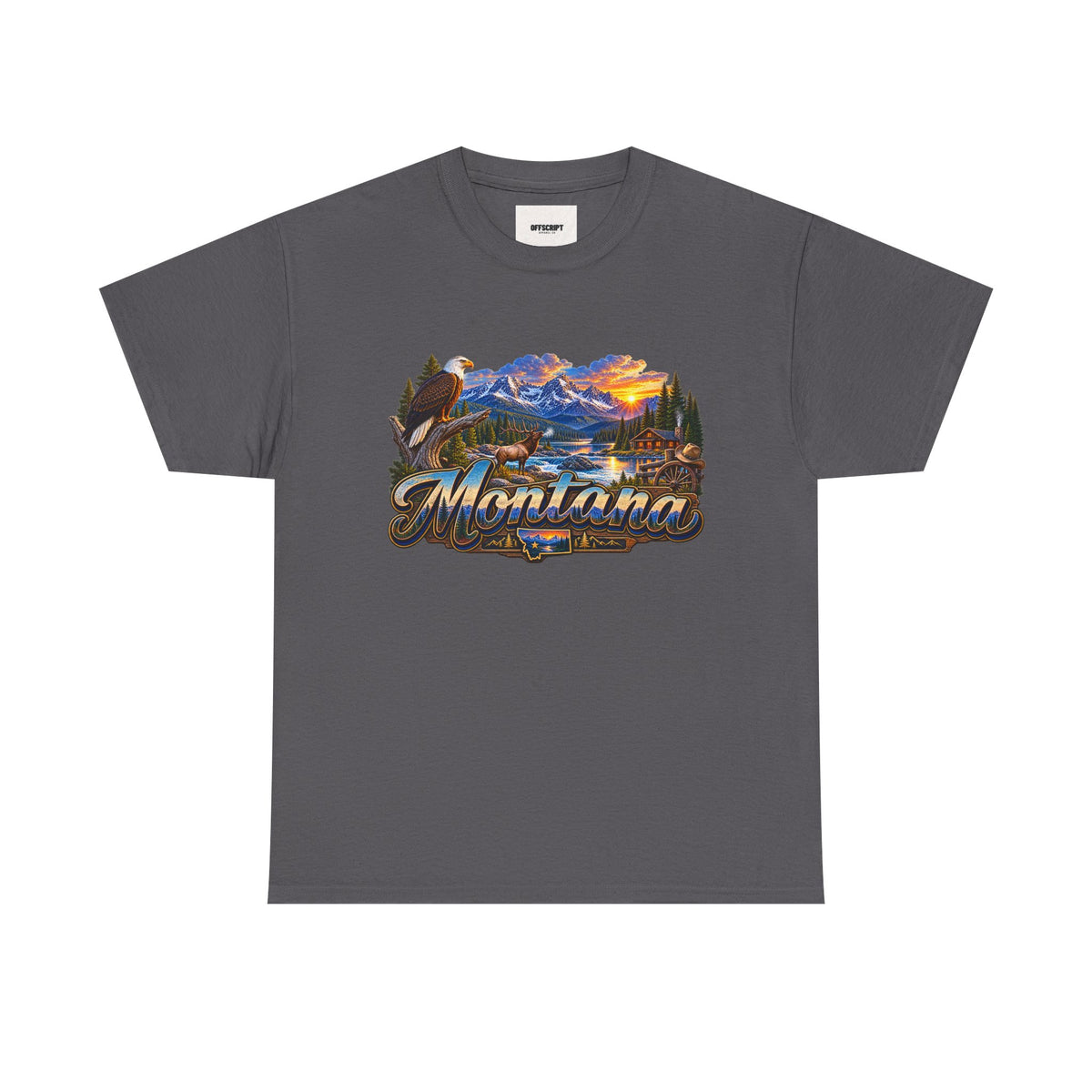 Montana Scenic T-Shirt – Vintage Mountain Lake Graphic Tee