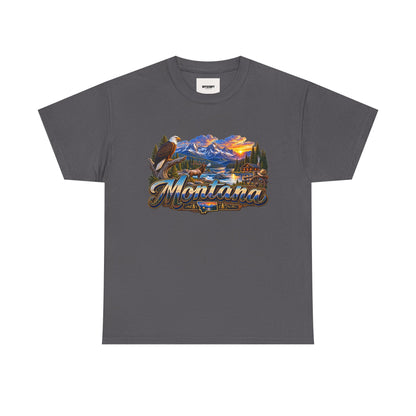 Montana Scenic T-Shirt – Vintage Mountain Lake Graphic Tee