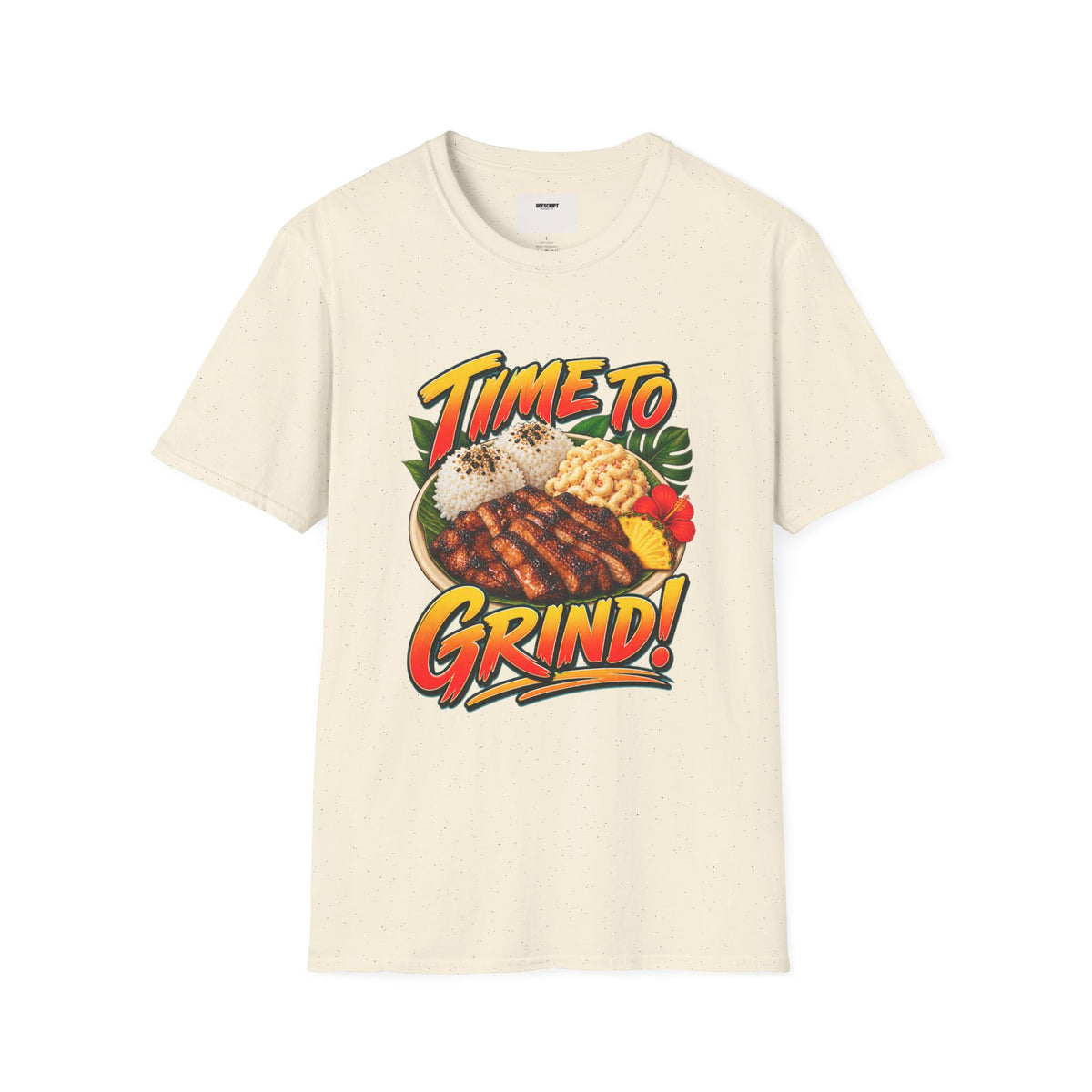 Time To Grind T-Shirt — Hawaiian Plate BBQ Graphic Tee