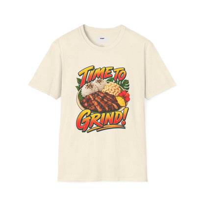 Time To Grind T-Shirt — Hawaiian Plate BBQ Graphic Tee