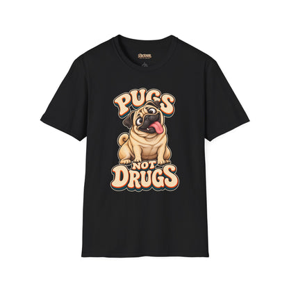 Pugs Not Drugs Funny Pug T-Shirt