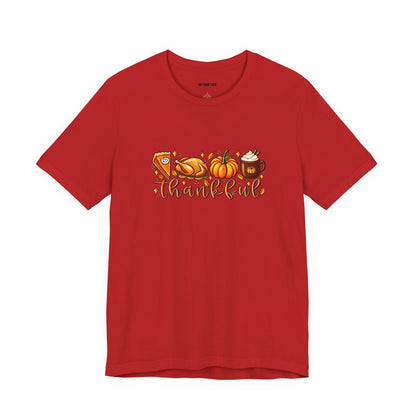 Thankful Harvest Tee — Thanksgiving Pumpkin & Pie Fall Shirt