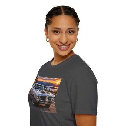 Classic Muscle Car T-Shirt – Vintage Oldsmobile Sunset Graphic Tee