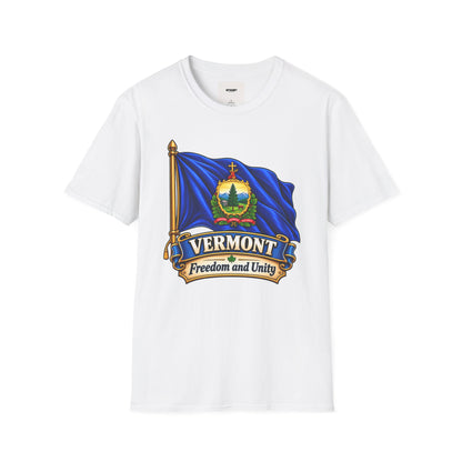 Vermont State Flag T‑Shirt — 'Freedom and Unity' Emblem Tee