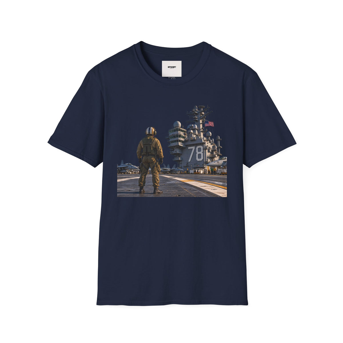 Aircraft Carrier Deck T‑Shirt – Navy Sailor & Carrier 78 Graphic