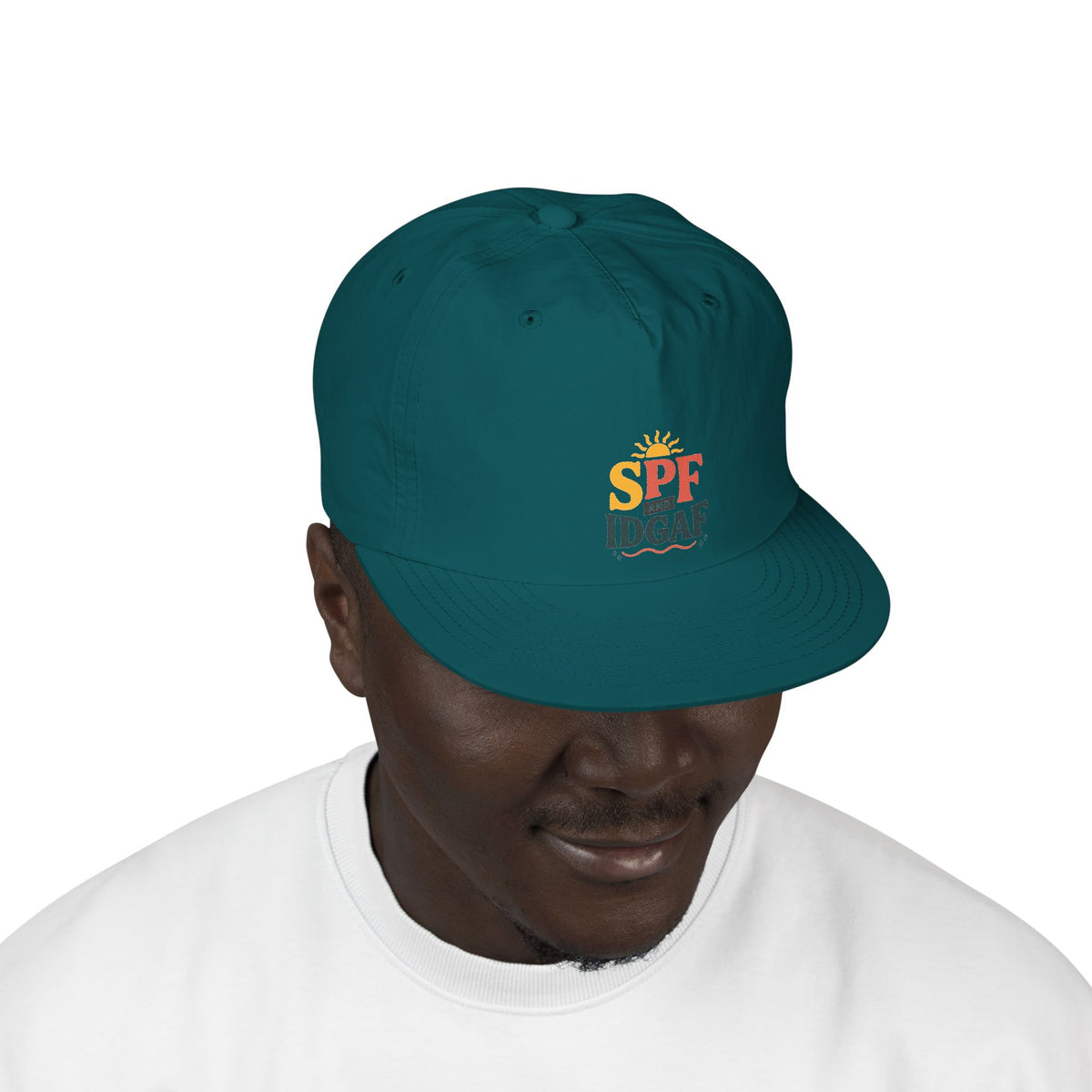 SPF IDGAF Surf Cap | Retro Sun Typography Hat