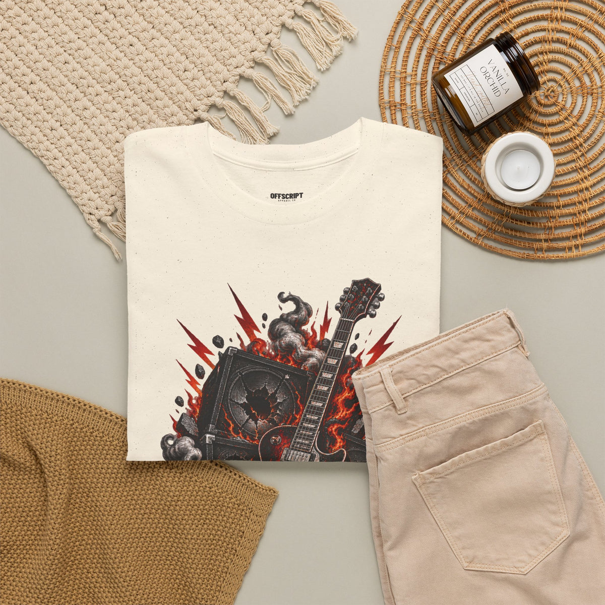 Electric Skull Guitar T‑Shirt — Rock & Metal Graphic Tee for Musicians and Fans