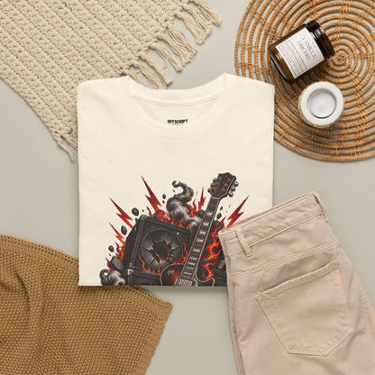 Electric Skull Guitar T‑Shirt — Rock & Metal Graphic Tee for Musicians and Fans