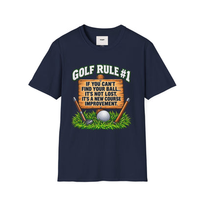 Golf Rule #1 T-Shirt — If You Can’t Find Your Ball Funny Golf Shirt