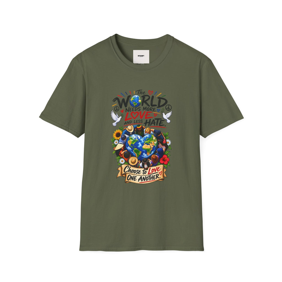 Love Over Hate T‑Shirt — "The World Needs More Love and Less Hate" Graphic Tee
