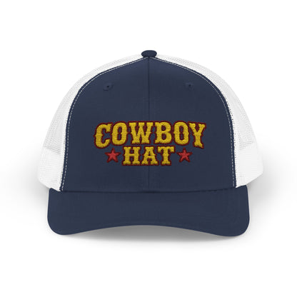 Cowboy Hat Snapback Trucker Cap – Western Rodeo Mesh Back Hat