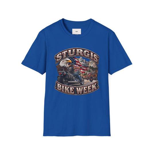 Sturgis Bike Week T-Shirt — American Eagle & Mount Rushmore Motorcycle Tee