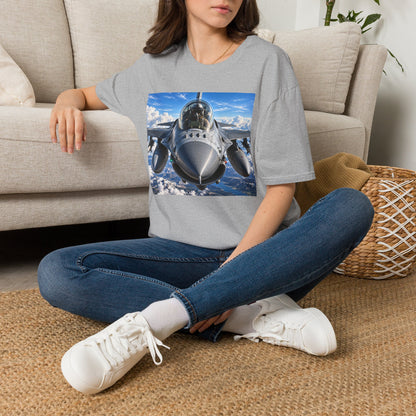 Fighter Jet Front View Tee — Military Aviation Pilot T-Shirt