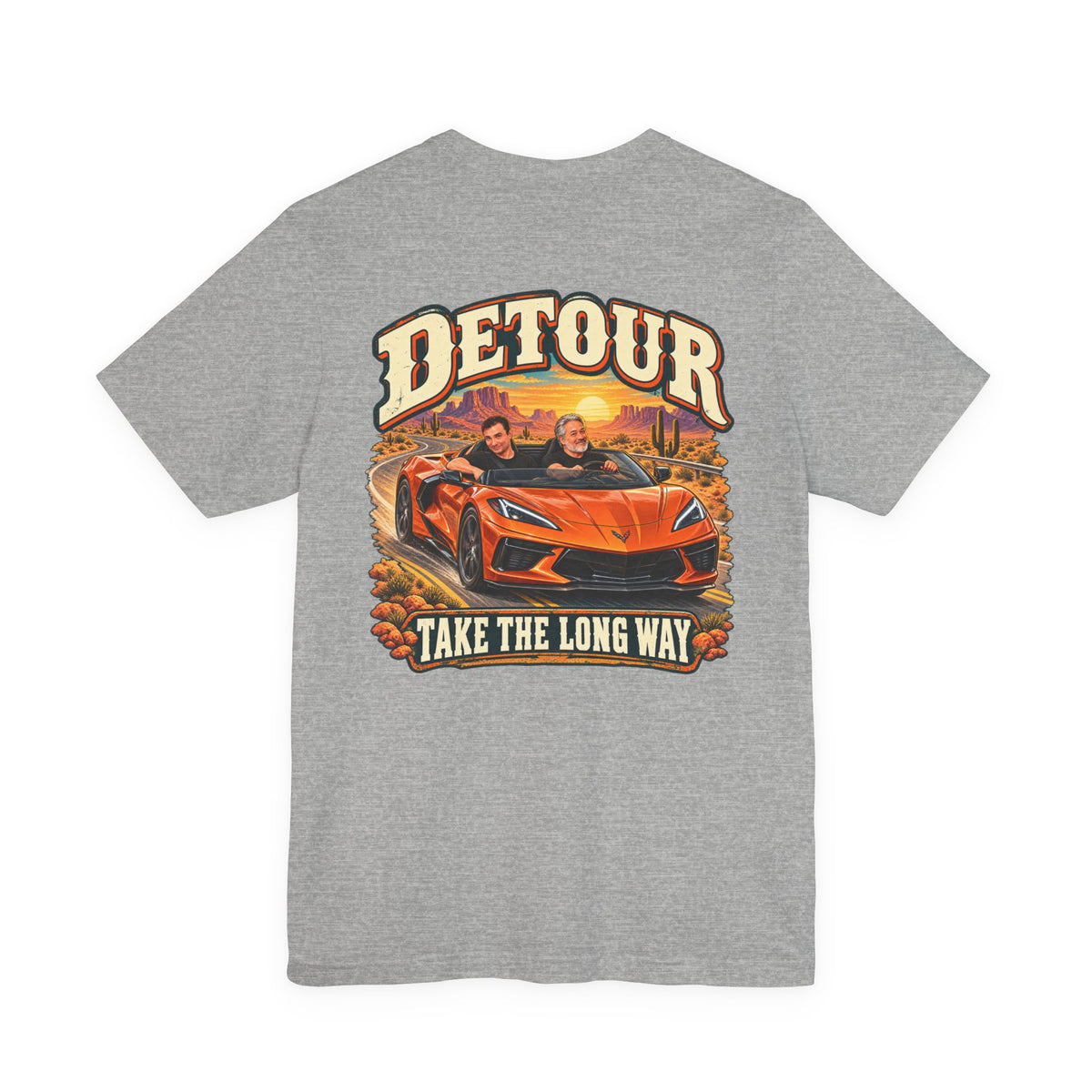 Detour Graphic Tee — 'Detour: Take the Long Way' Vintage Road Trip T‑Shirt