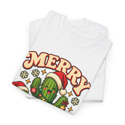 Merry Cactus Christmas Tee — Festive Holiday Cactus Shirt
