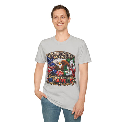 We Stand Together As One Eagle T-Shirt — USA & Mexico Unity Patriotic Tee