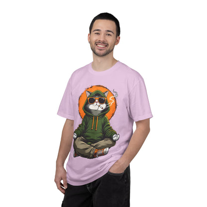 Meditating Cat in Sunglasses T-Shirt