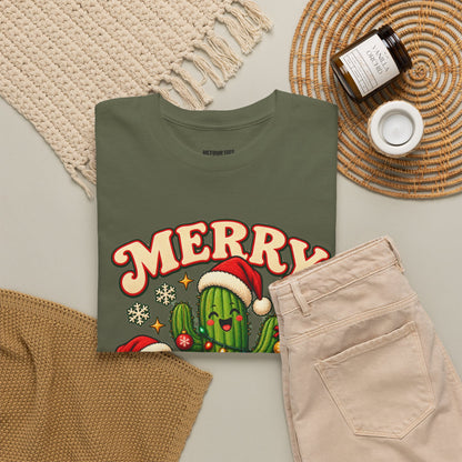 Merry Cactus Christmas Tee — Festive Holiday Cactus Shirt