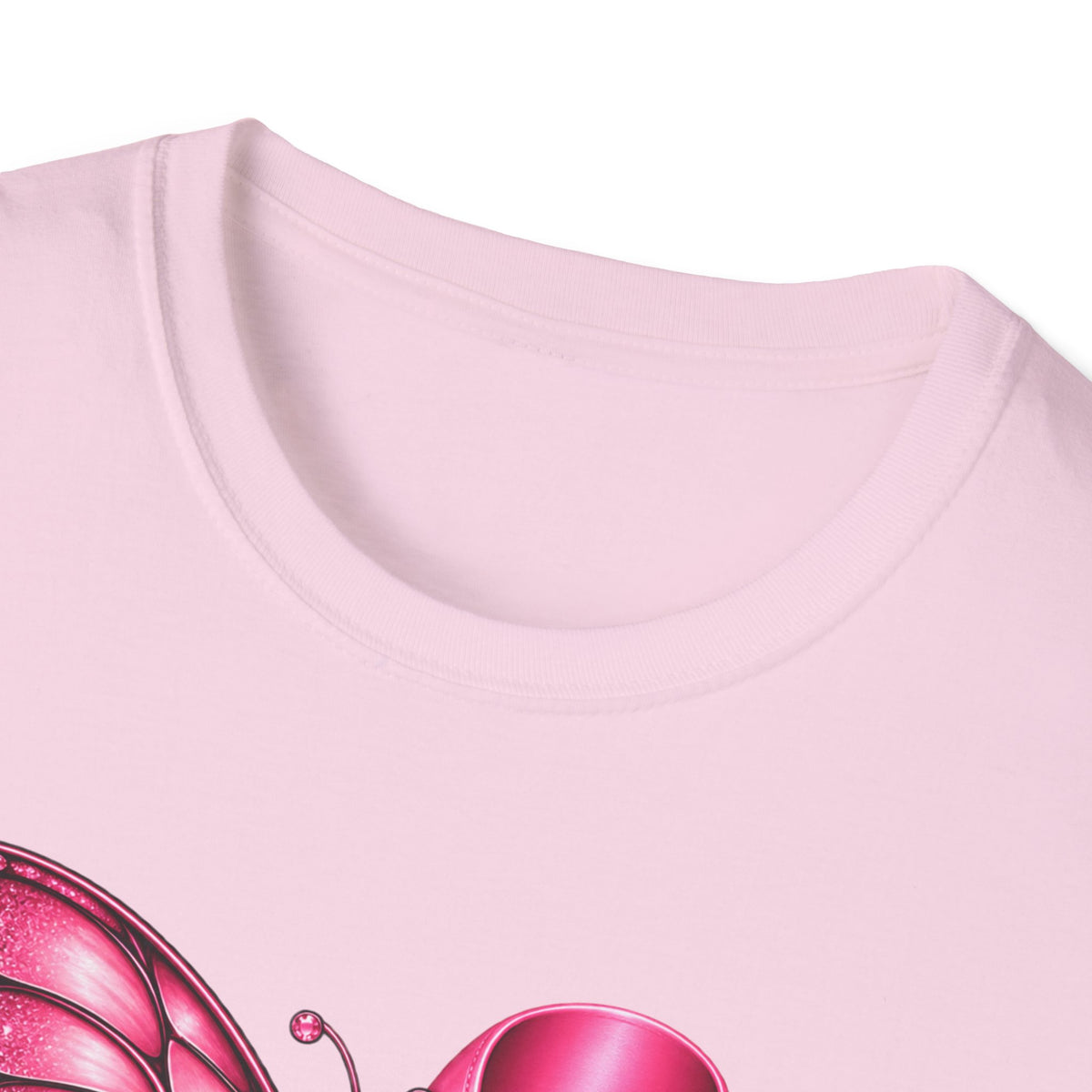 Pink Ribbon Butterfly Breast Cancer Awareness T-Shirt | Support Ribbon Tee