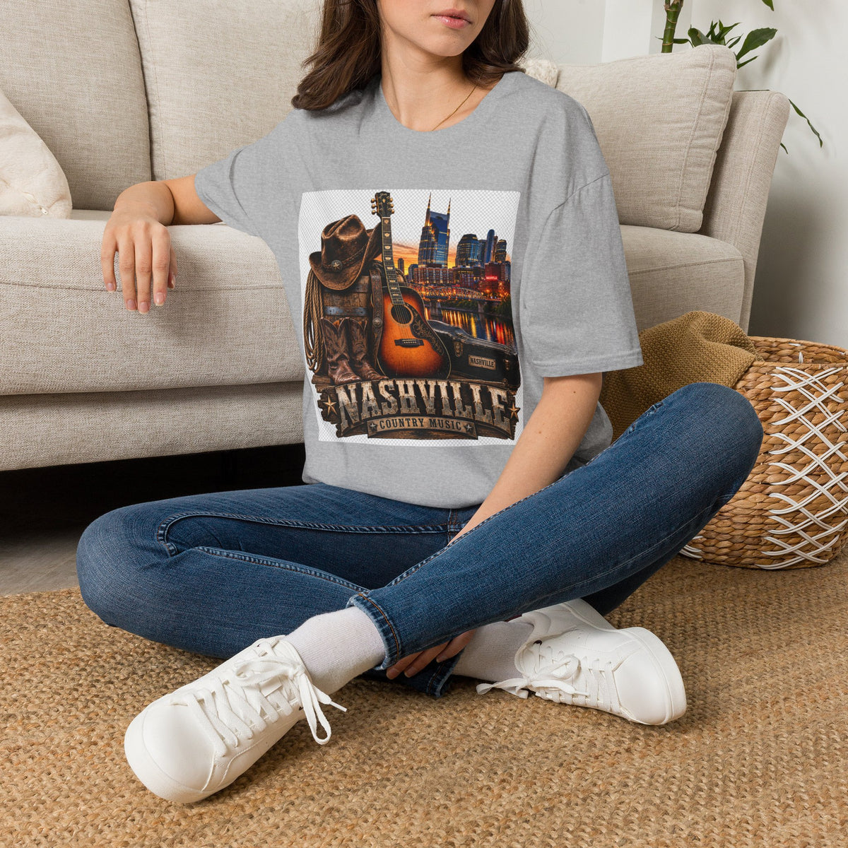 Nashville Skyline Guitar T-Shirt