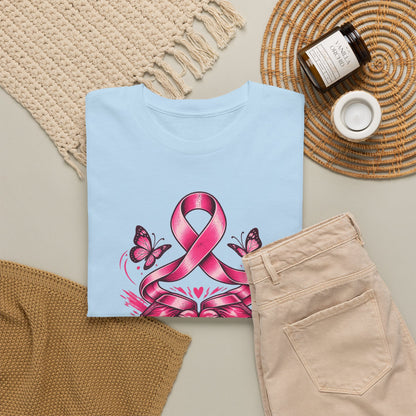 T-Shirt — Her Fight Our Strength Pink Ribbon Breast Cancer Awareness Tee