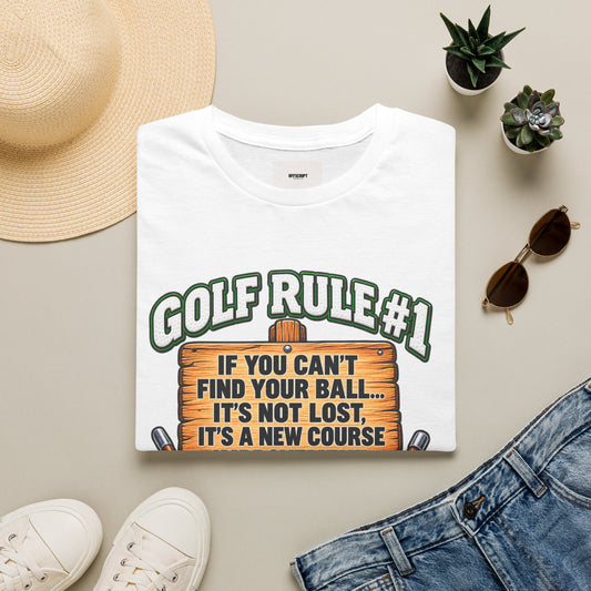 Golf Rule #1 T-Shirt — If You Can’t Find Your Ball Funny Golf Shirt