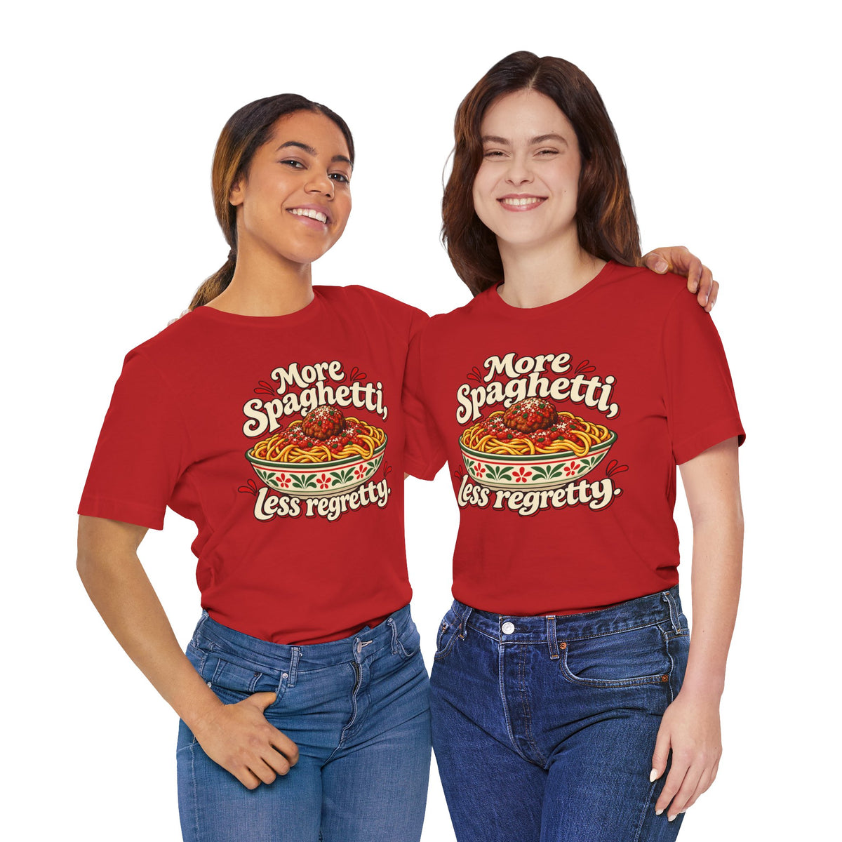 More Spaghetti Less Regretti Foodie Graphic Tee