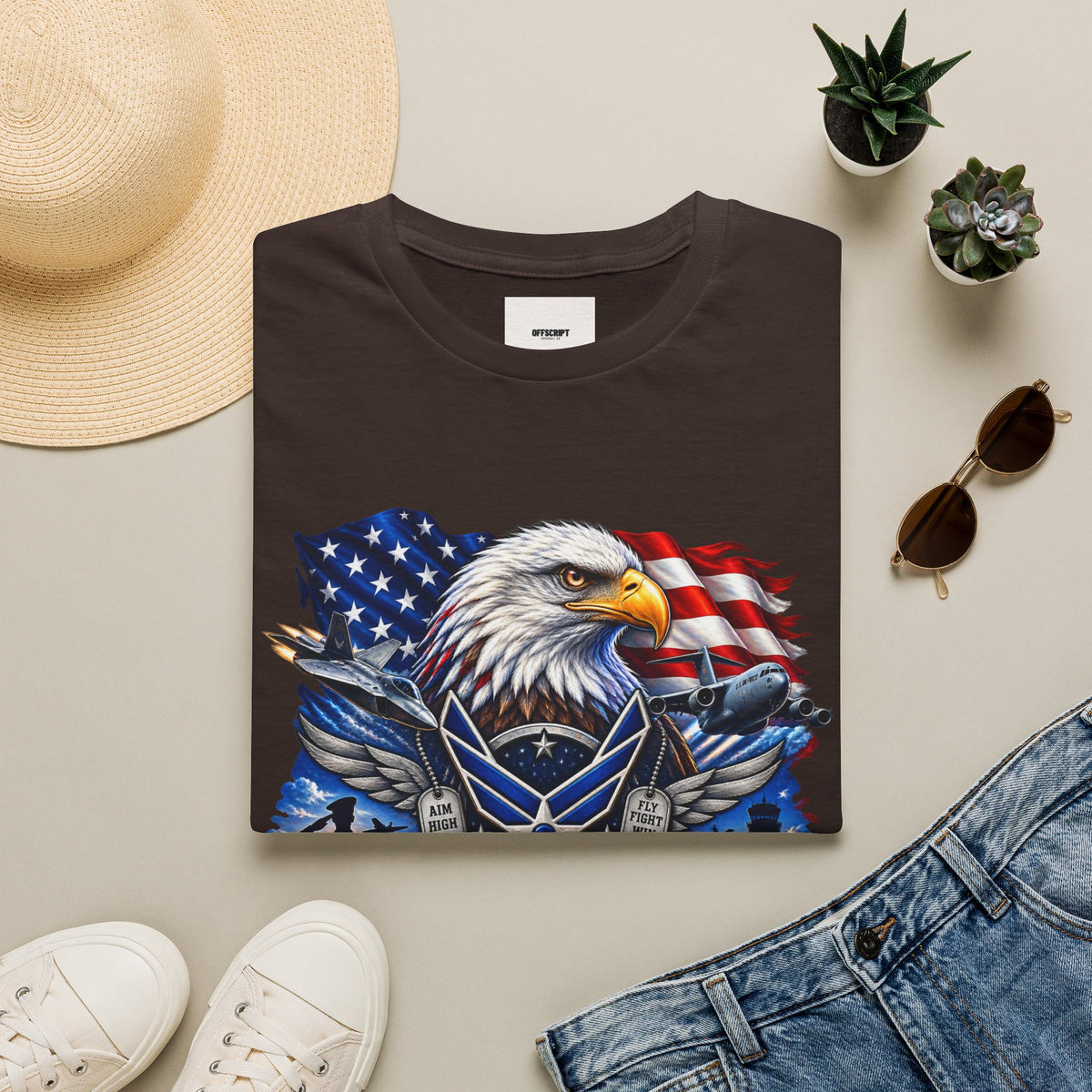 Air Force Veteran Eagle T‑Shirt — U.S. Flag Military Tribute