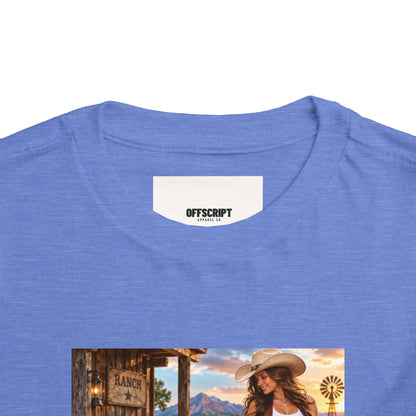 Toddler Tee — "Howdy Ma'am" Cowgirl Graphic Kids Shirt