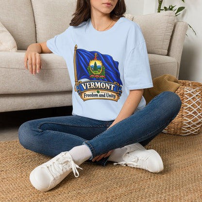 Vermont State Flag T‑Shirt — 'Freedom and Unity' Emblem Tee