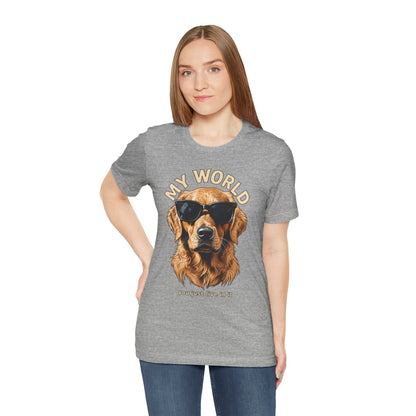 My World Golden Retriever Sunglasses T-Shirt