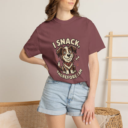 I Snack Therefore I Am Dog T-Shirt