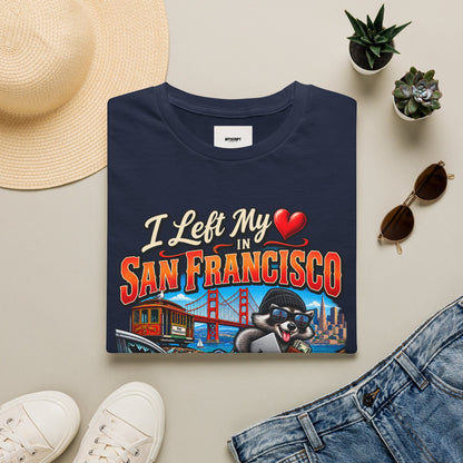 “I Left My Heart in San Francisco” T-Shirt — Vintage Golden Gate Cityscape Tee