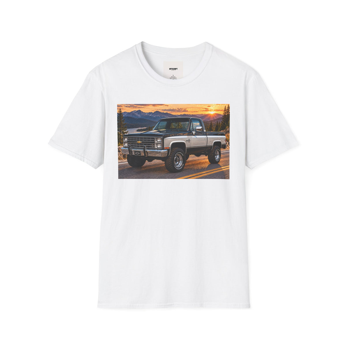 Vintage Chevy Truck T-Shirt — Sunset Mountain Off-Road Tee
