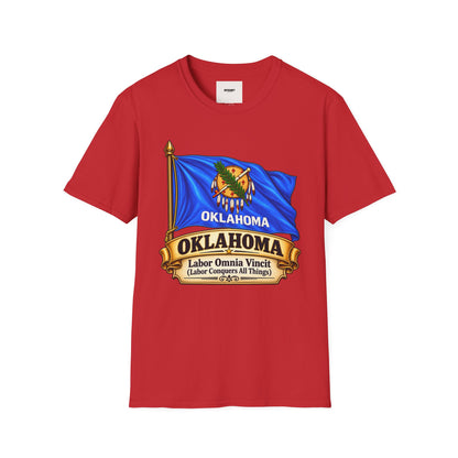 Oklahoma Flag T-Shirt — State Pride Tee with 'Oklahoma' & Seal