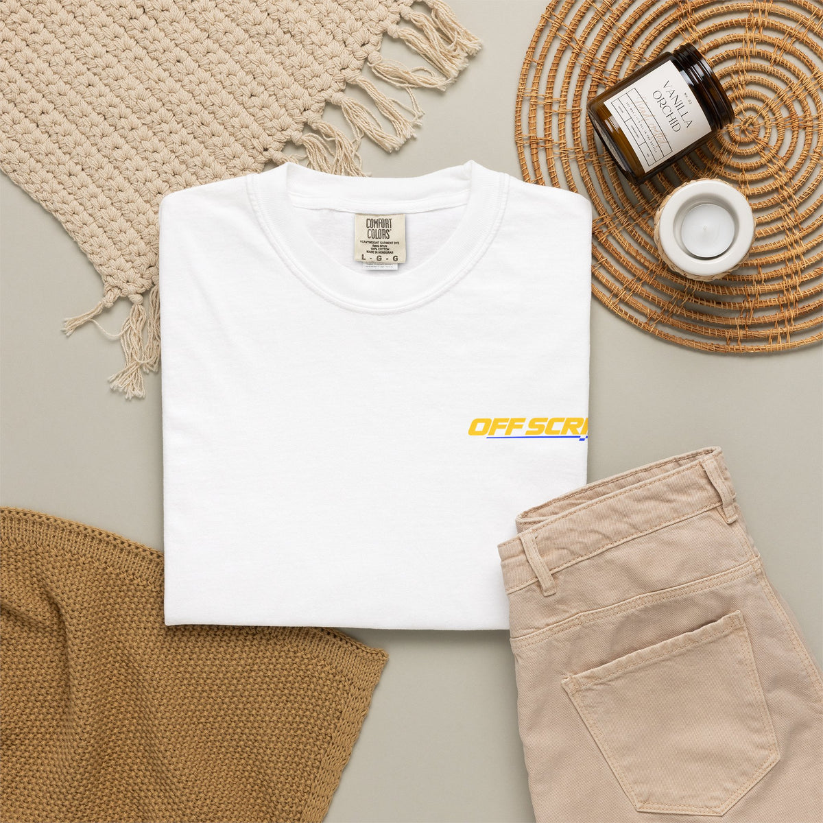 T-Shirt — Off Script Vinyl Graphic Tee: "Make Your Own Plans" Retro Racing Design
