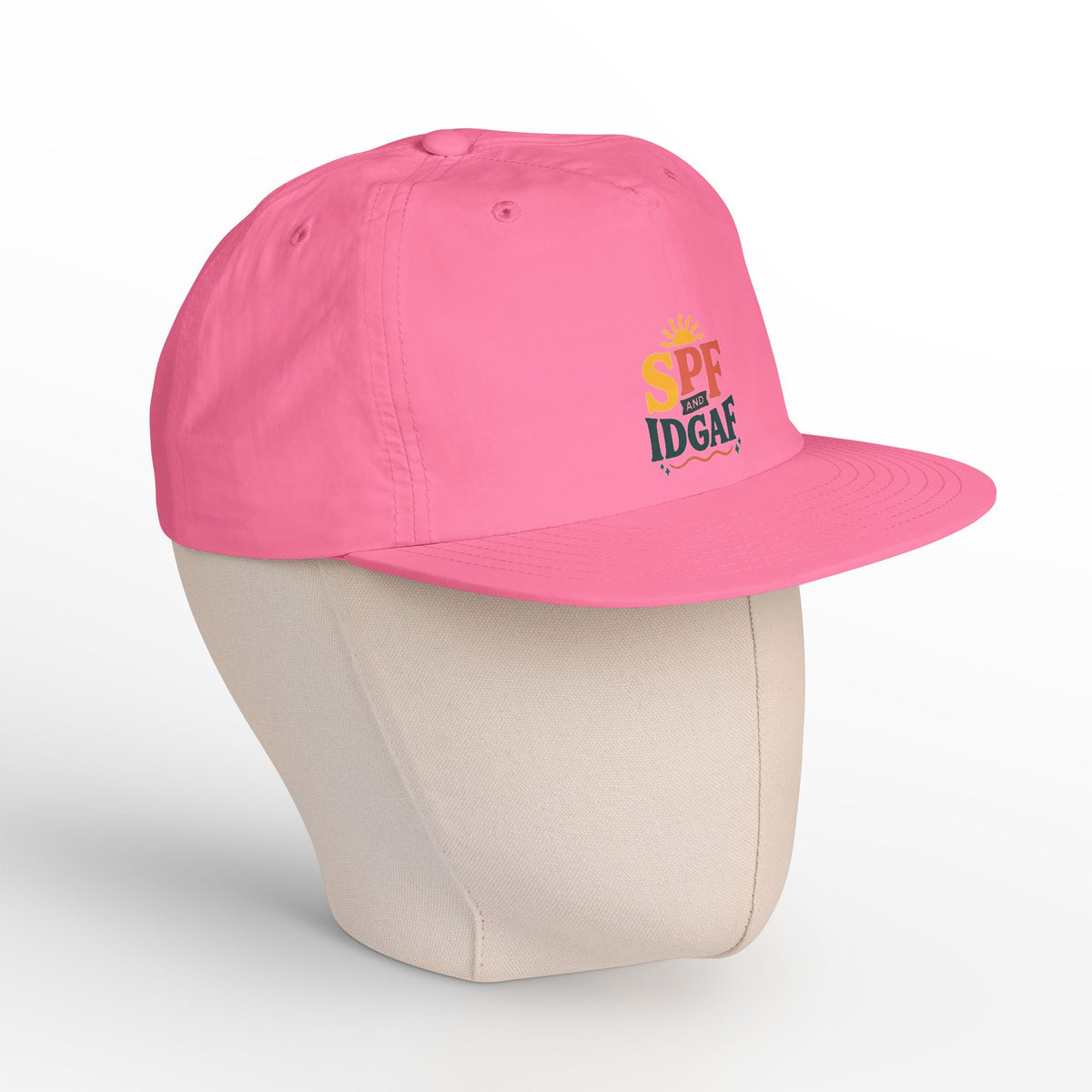 SPF IDGAF Surf Cap | Retro Sun Typography Hat
