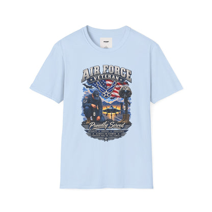 Air Force Veteran T-Shirt — Proudly Served Military Graphic Tee