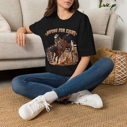 Hoping for Eight Rodeo T-Shirt — Bull Riding Western Tee
