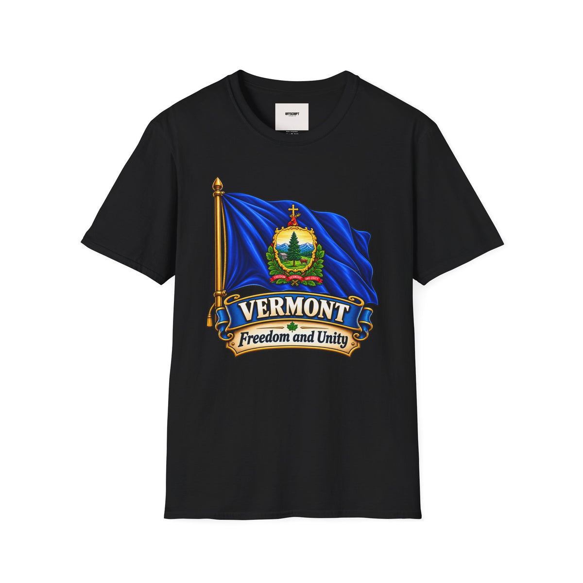 Vermont State Flag T‑Shirt — 'Freedom and Unity' Emblem Tee