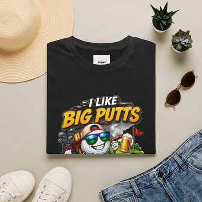 I Like Big Putts Golf T-Shirt — Funny Golf Cartoon 'And I Cannot Lie' Shirt