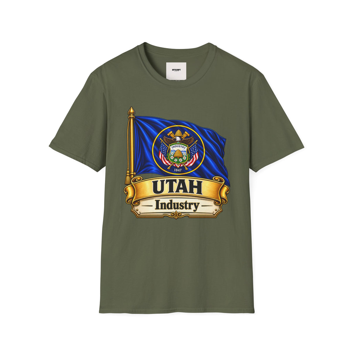 Utah State Flag T-Shirt — 'Utah Industry' Retro Flag Tee