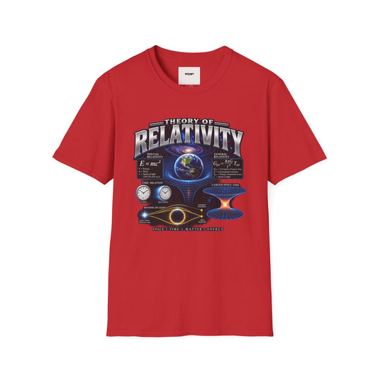 Theory of Relativity T-Shirt — Science Graphic Tee with Earth & Equations