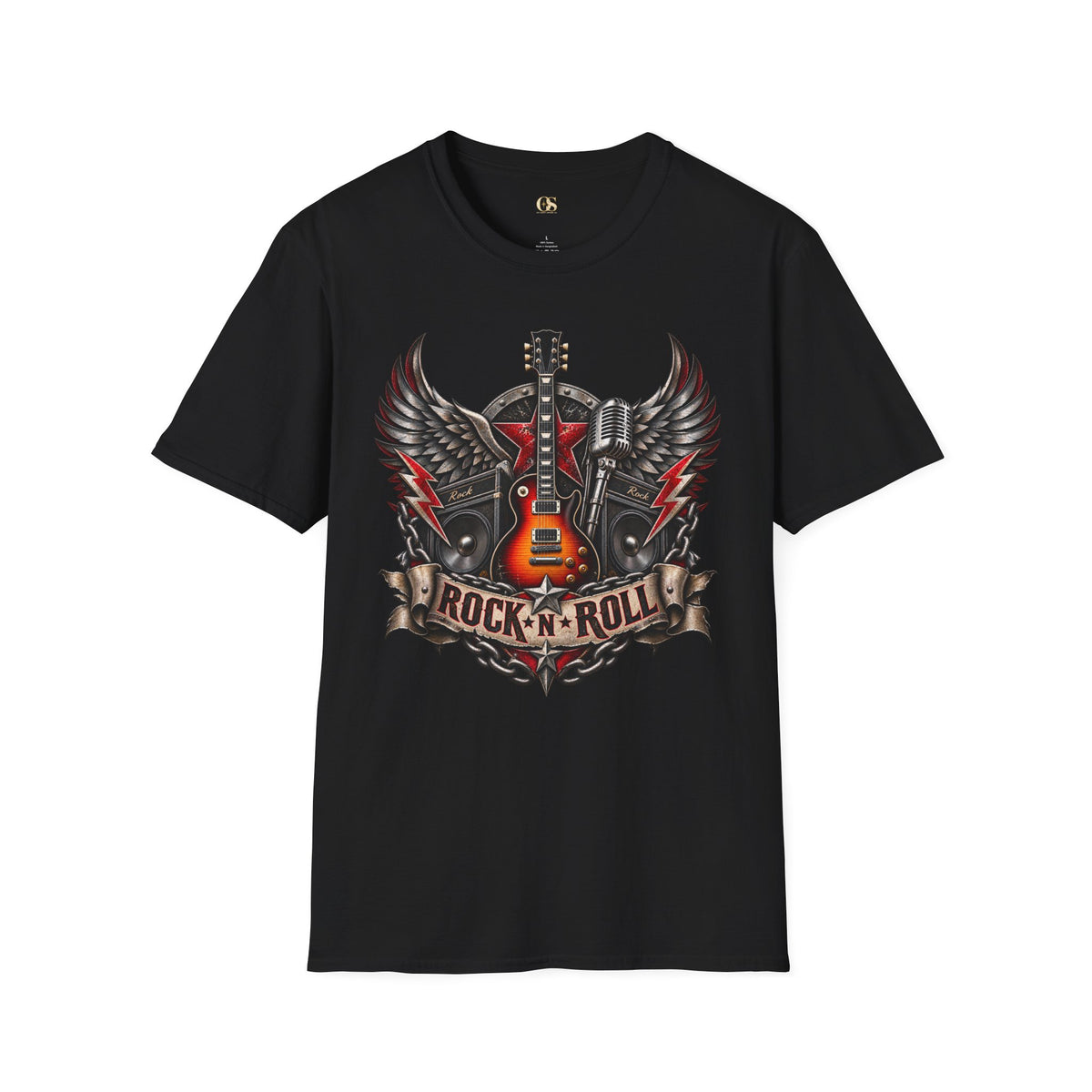 Rock 'n' Roll Guitar Wings T-Shirt — Vintage Electric Guitar Music Tee