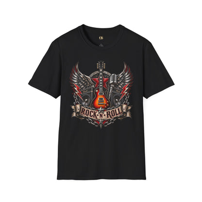 Rock 'n' Roll Guitar Wings T-Shirt — Vintage Electric Guitar Music Tee